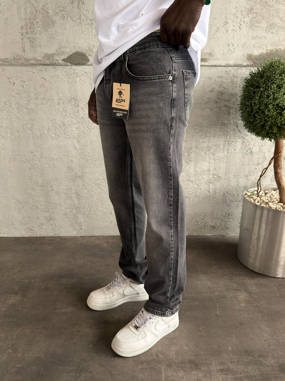 Füme Taşlamalı Likralı Regular Fit Jean