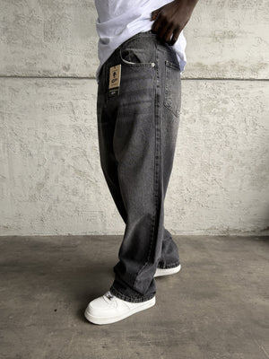 Füme Taşlamalı Relax Baggy Jean