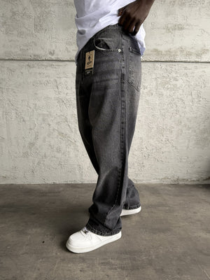 Füme Taşlamalı Relax Baggy Jean