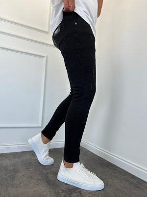 Füme Taşlamalı Slimfit Jean