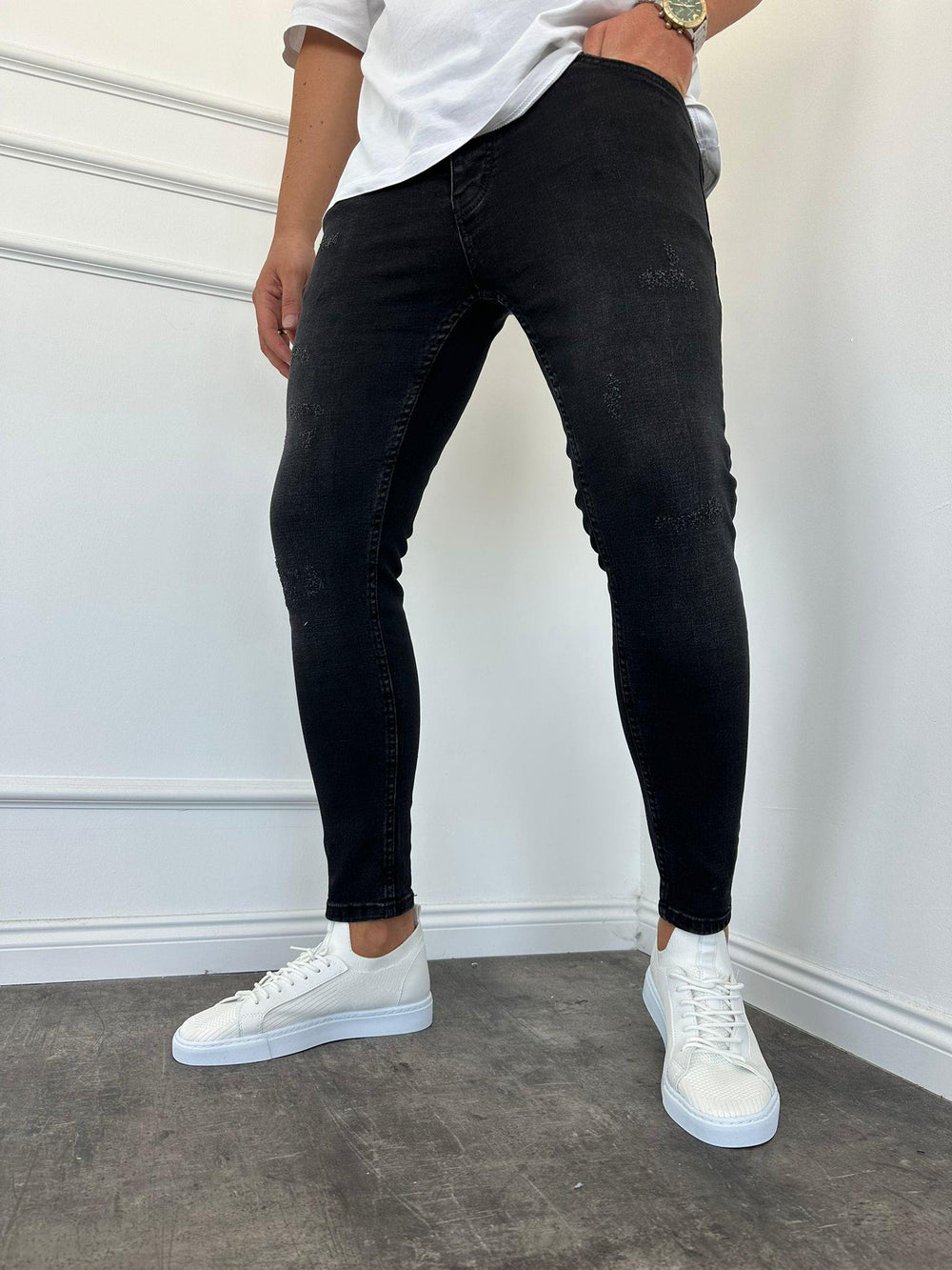 Füme Taşlamalı Slimfit Jean