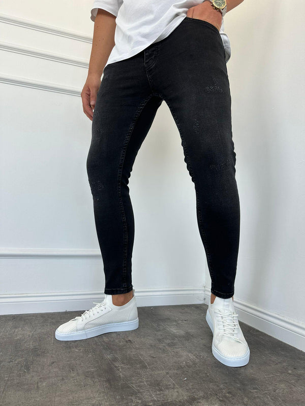 Füme Taşlamalı Slimfit Jean