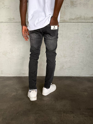 Füme Taşlamalı Slimfit Jean