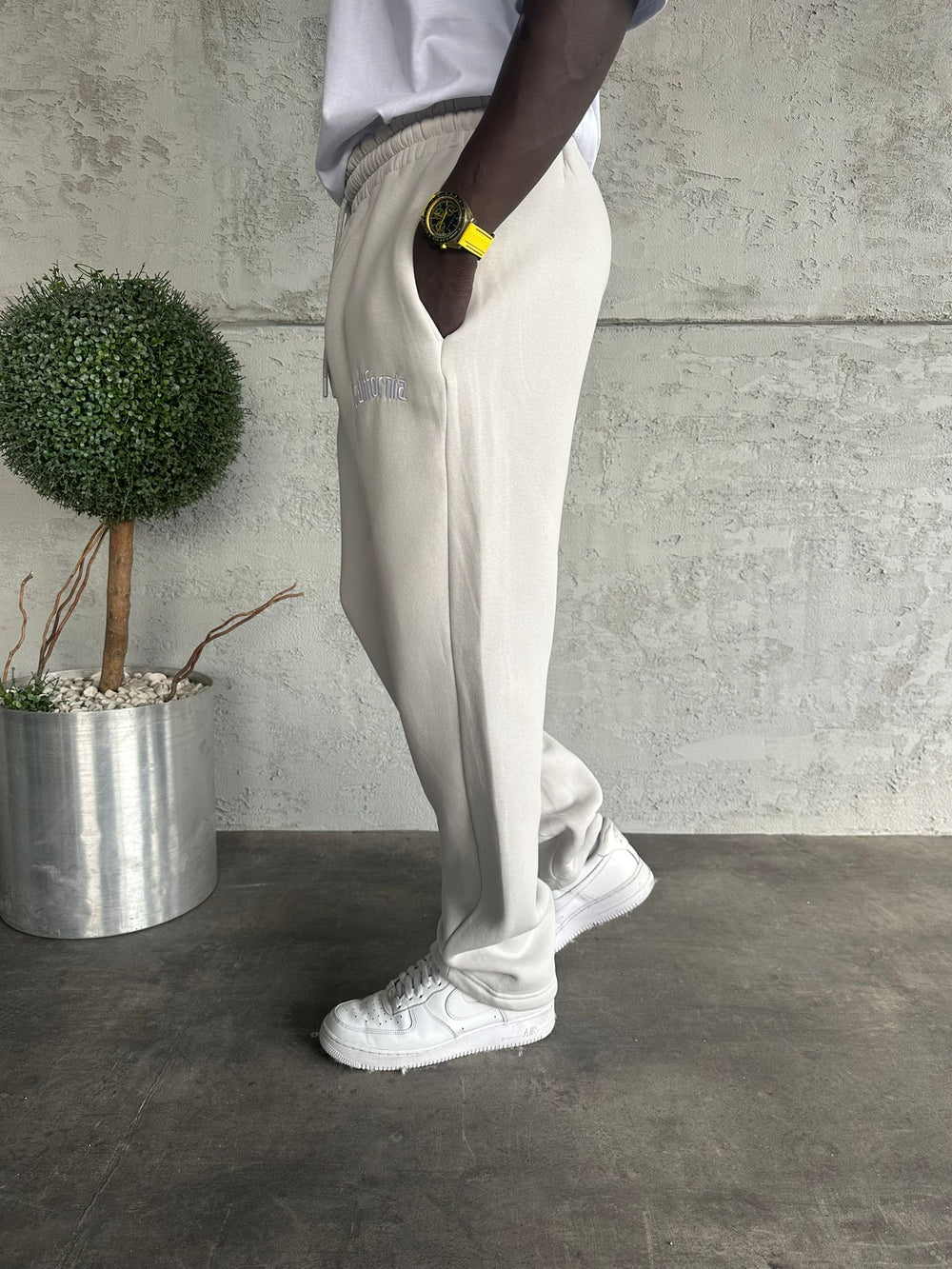 Gri California Yazılı Eşofman