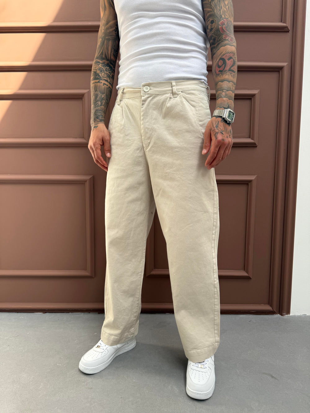 Gri Gabardin Relax Fit Pantolon