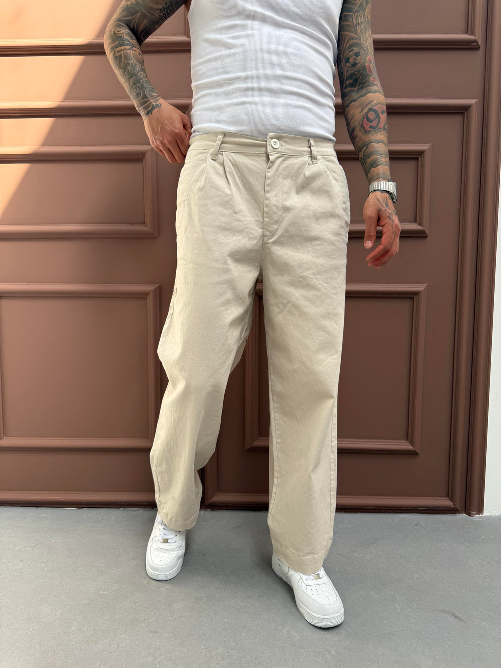 Gri Gabardin Relax Fit Pantolon