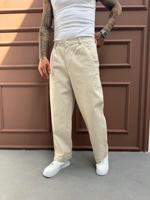 Gri Gabardin Relax Fit Pantolon