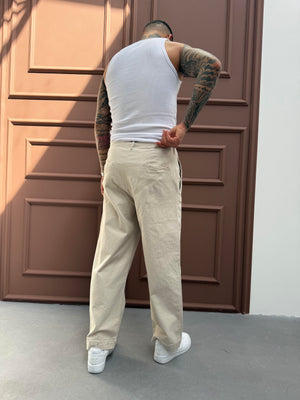 Gri Gabardin Relax Fit Pantolon