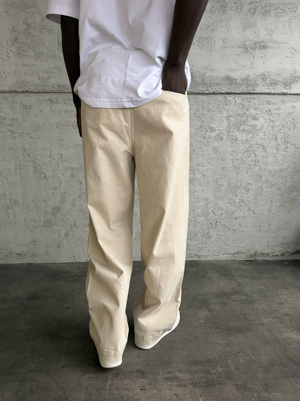 Gri Gabardin Relax Fit Pantolon