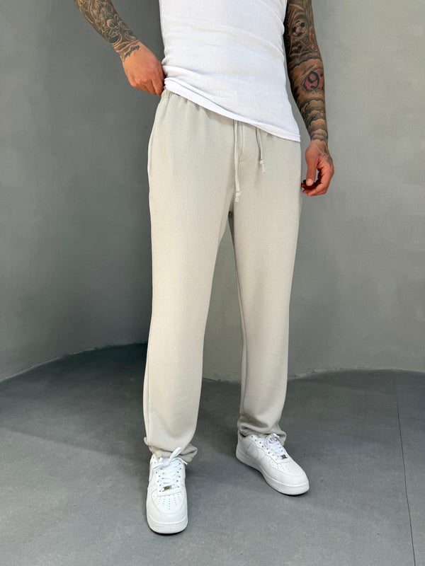 Gri İnce Fitilli Baggy Eşofman