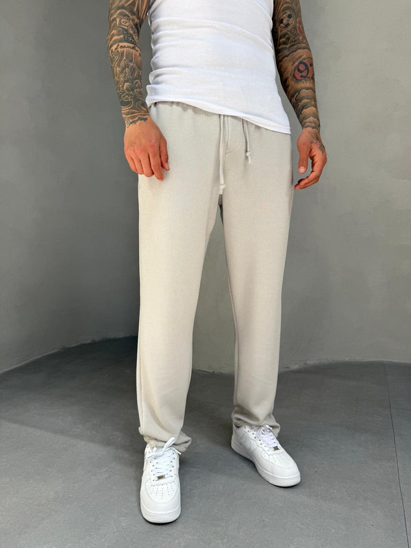 Gri İnce Fitilli Baggy Eşofman