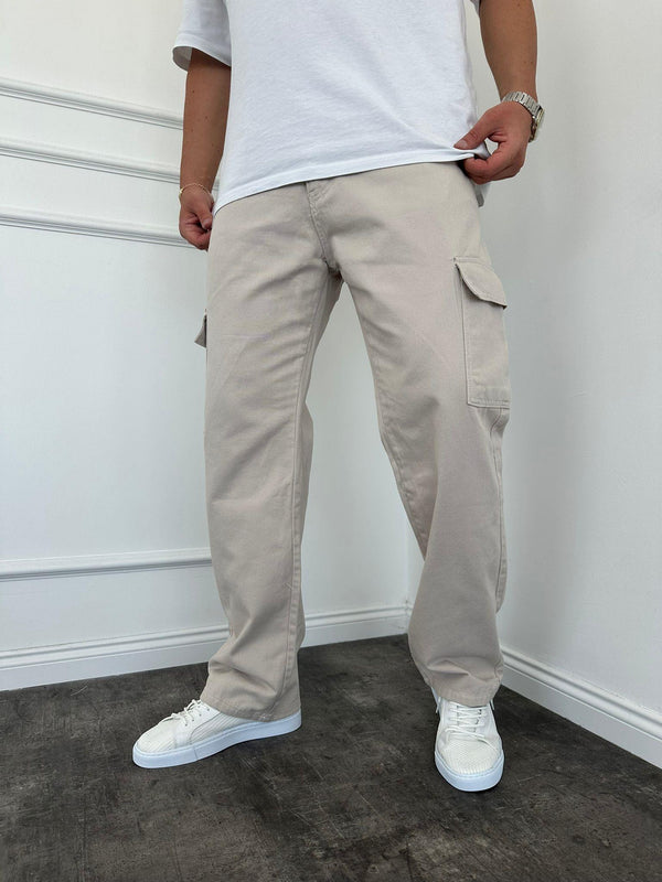 Gri Kargo Cep Baggy Jean