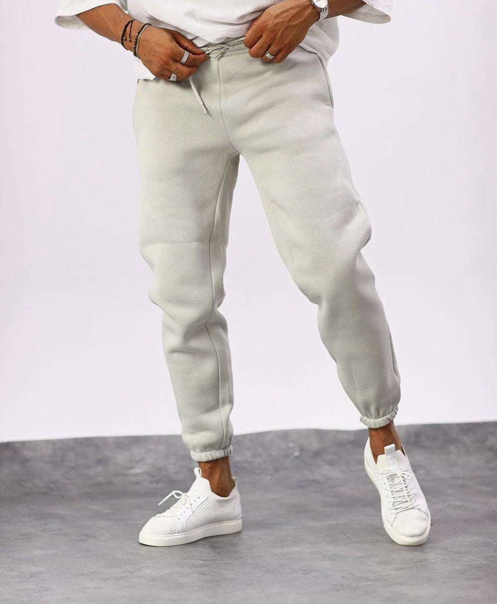 Gri Paça Lastik Eşofman