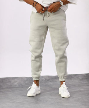 Gri Paça Lastik Eşofman