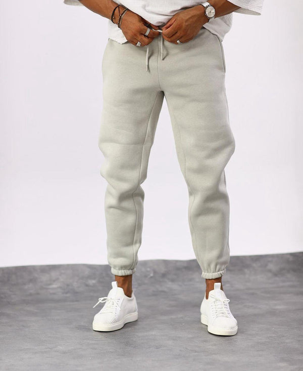 Gri Paça Lastik Eşofman