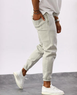 Gri Paça Lastik Eşofman