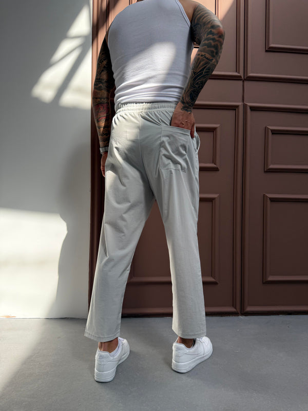 Gri Paraşüt Kumaş Boyfriend Pantolon