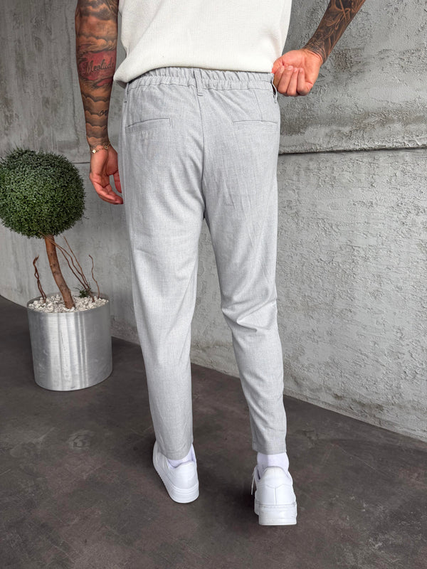 Gri Regular Fit Kumaş Pantolon