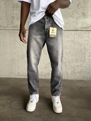 Gri Taşlamalı Boyfriend Jean