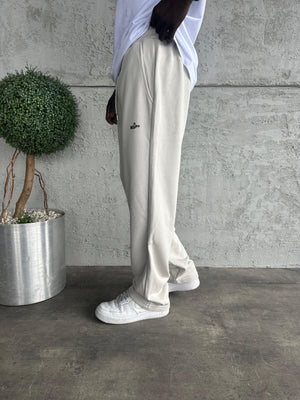 Gri  Yazı Detaylı Baggy Eşofman