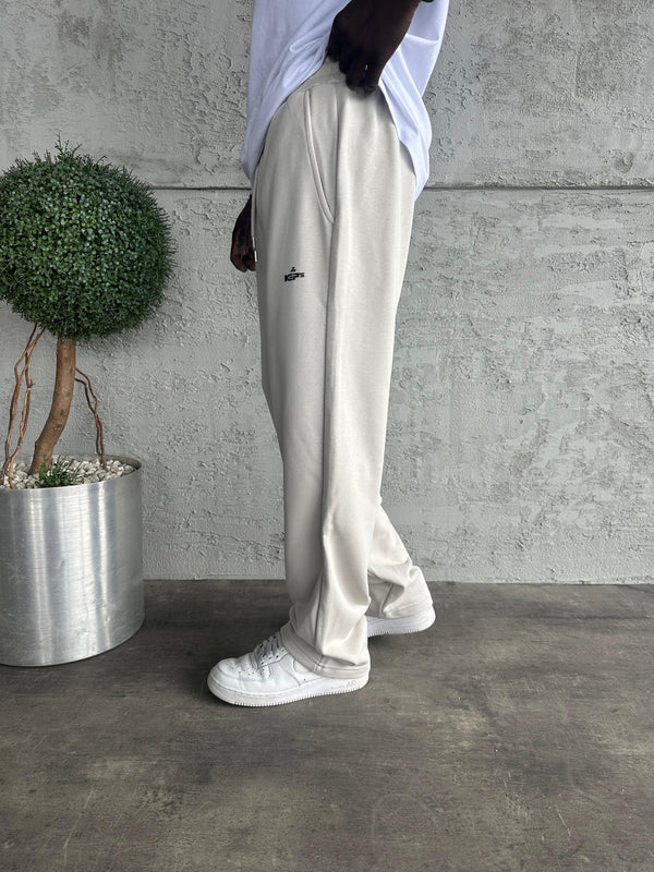 Gri  Yazı Detaylı Baggy Eşofman