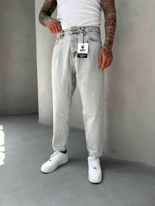 Gri Yıkamalı Ballon Fit Boyfriend Jean