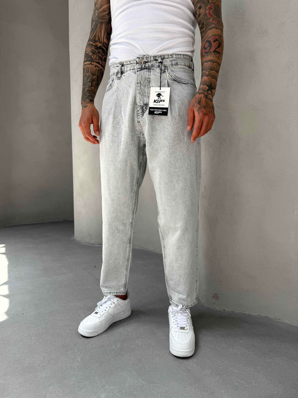 Gri Yıkamalı Ballon Fit Boyfriend Jean