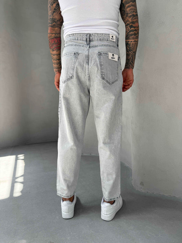 Gri Yıkamalı Ballon Fit Boyfriend Jean