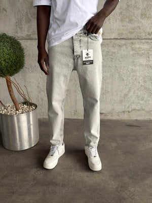 Gri Yıkamalı Boyfriend Jean