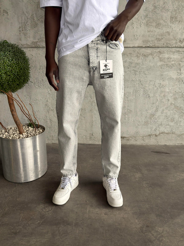 Gri Yıkamalı Boyfriend Jean
