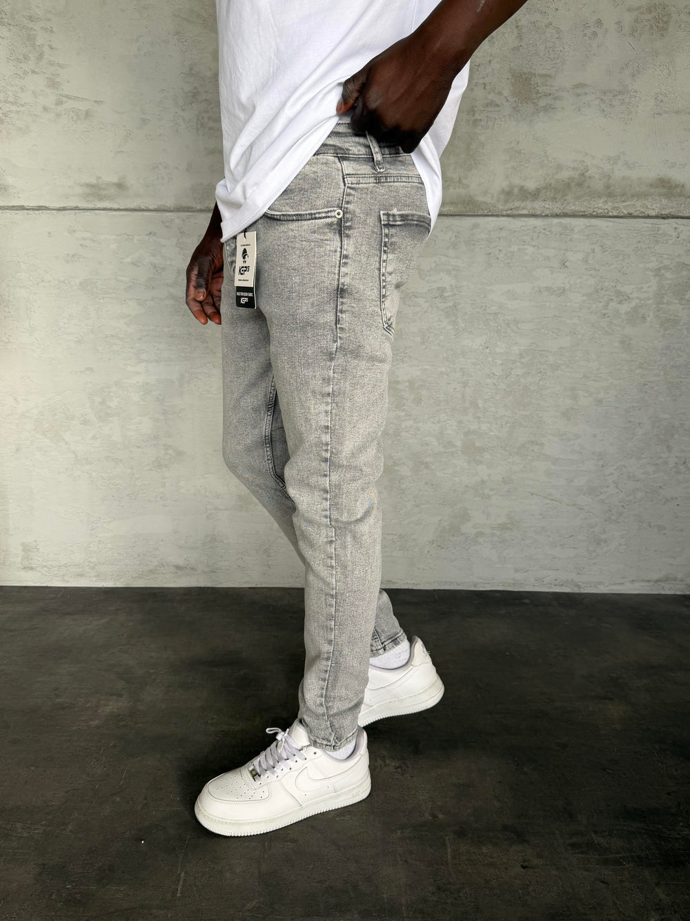 Gri Yıkamalı Slimfit Jean