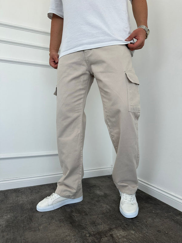 Gri Yırtıklı Baggy Jean