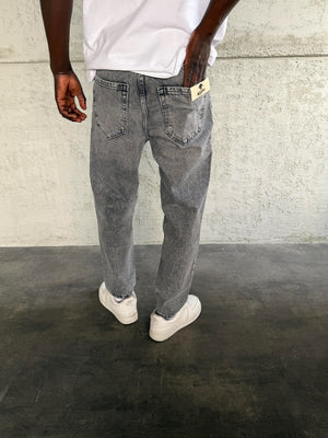 Gri Yırtıklı Boyfriend Jean