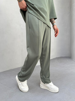 Haki Oysho Kumaş Baggy Pantolon