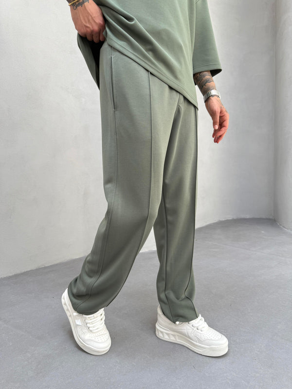 Haki Oysho Kumaş Baggy Pantolon