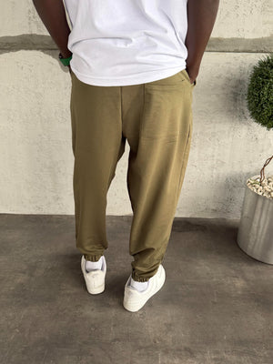 Haki Paça Lastik Şalvar Eşofman