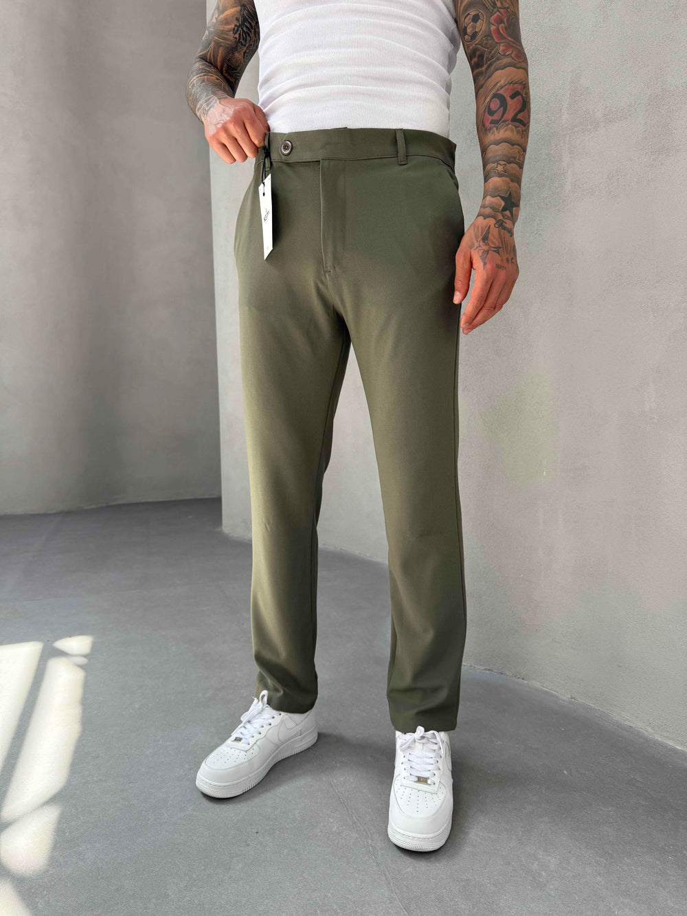 Haki Slimfit Kumaş Pantolon