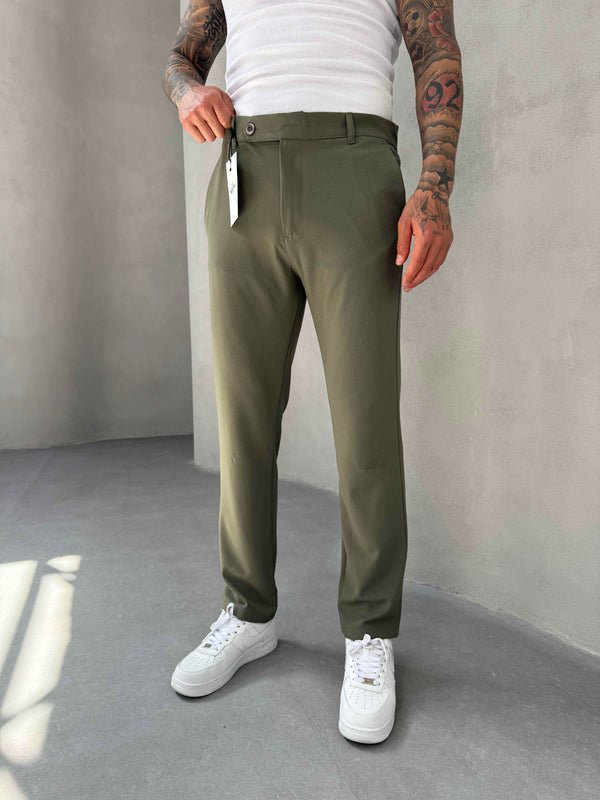 Haki Slimfit Kumaş Pantolon