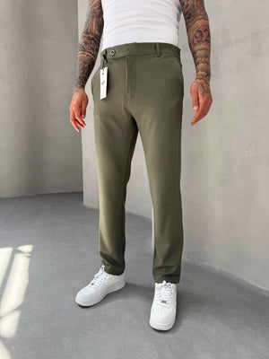 Haki Slimfit Kumaş Pantolon