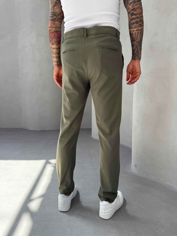 Haki Slimfit Kumaş Pantolon