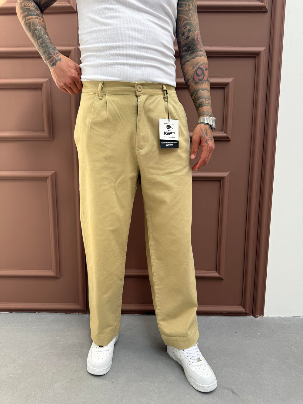 Hardal Gabardin Relax Fit Pantolon