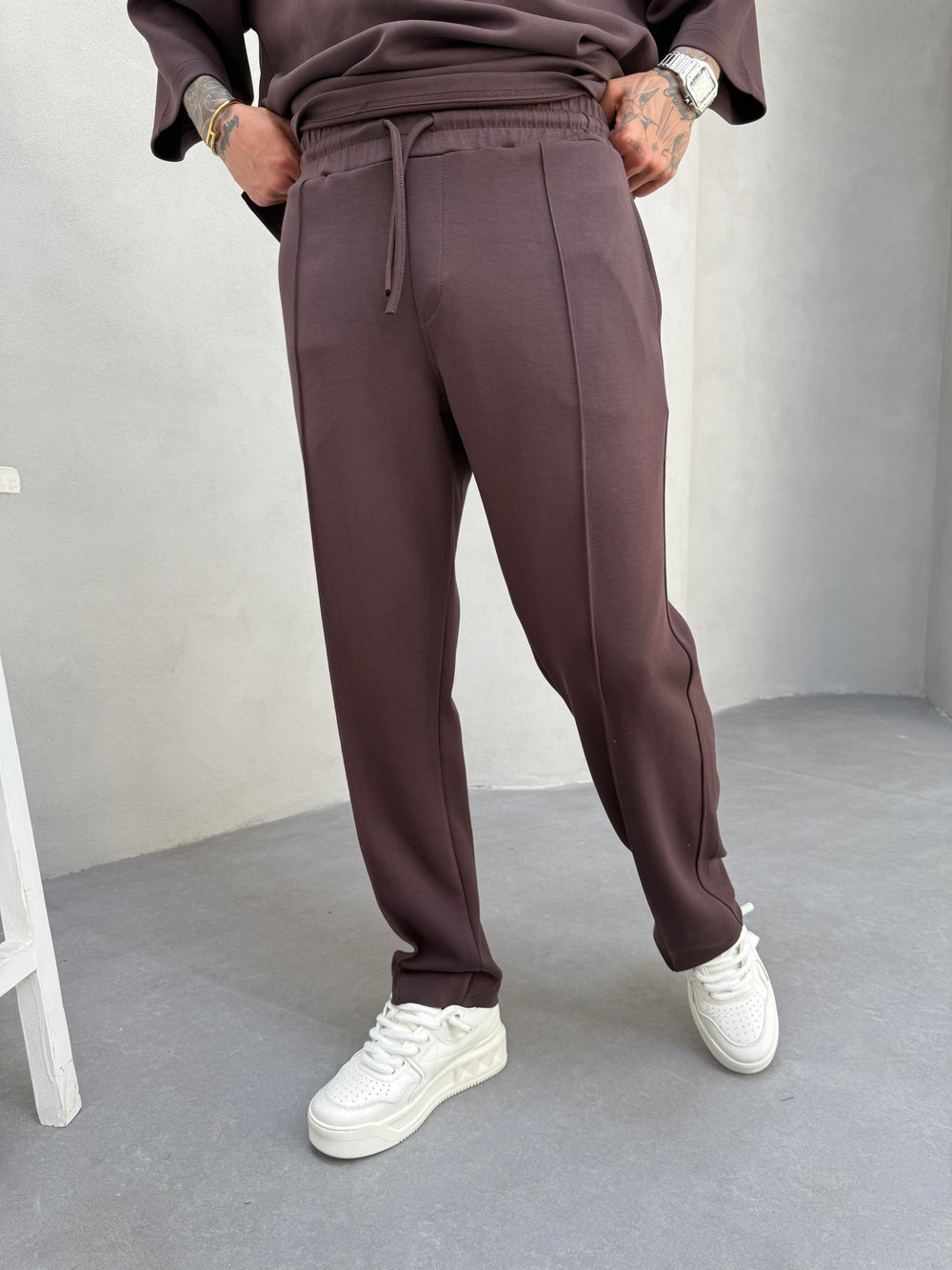 Kahve Oysho Kumaş Baggy Pantolon