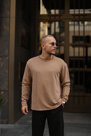 Kahve Pis Yaka Sweatshirt