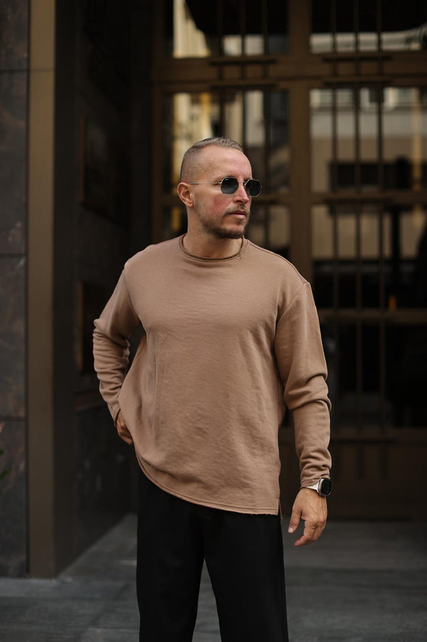 Kahve Pis Yaka Sweatshirt