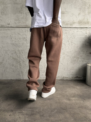 Kahve Şerit Detaylı Baggy Eşofman