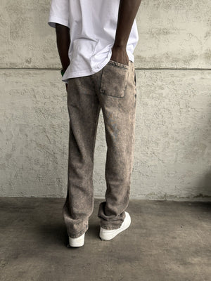 Kahve Yıkamalı Baggy Eşofman