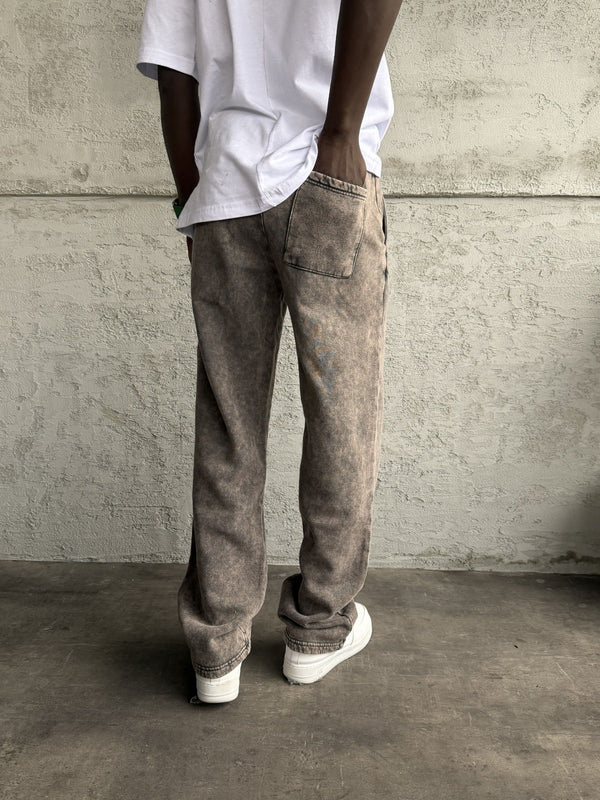 Kahve Yıkamalı Baggy Eşofman