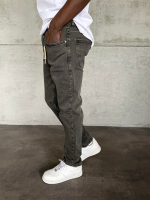 Kahve Yıkamalı Likralı Füme Regular Fit Jean