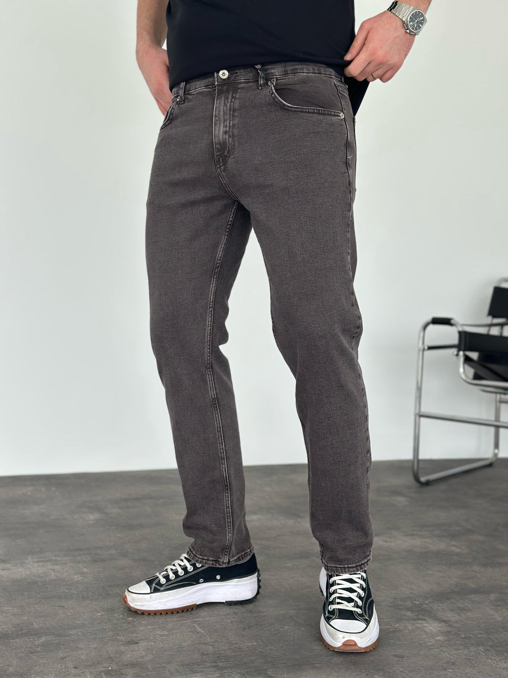 Kahve Yıkamalı Regular Fit Jean