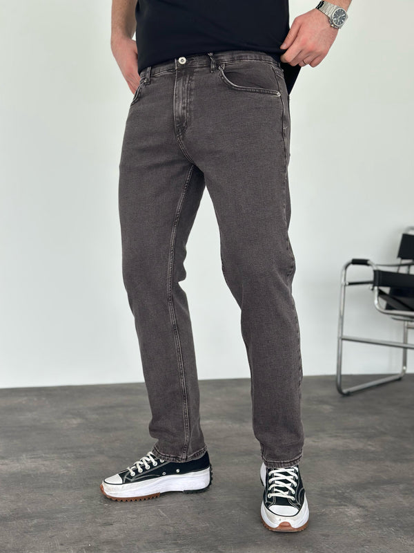 Kahve Yıkamalı Regular Fit Jean